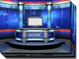 Sport News Studio Set Blue high resolution
